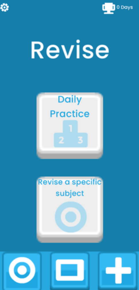 The app, Revision Cards.